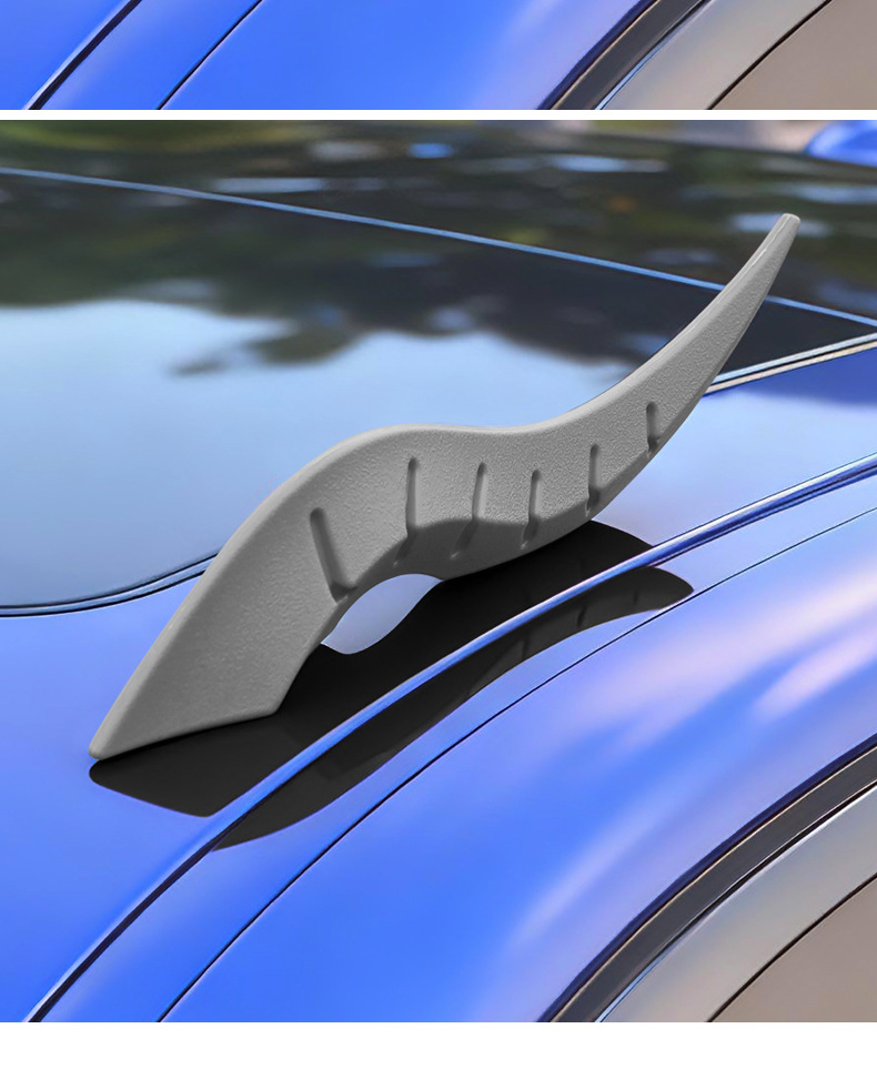Cross-Border Dragon Horn Car Roof Decoration Car Modification Vehicle Upgrade Arc Light Speed-Type Airflow Fins Accessories Wind Knife Decorations