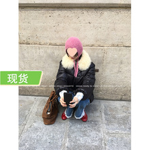 MONA 90白鸭绒滩羊毛领 设计感短款羽绒服女小个子 2024冬季新款