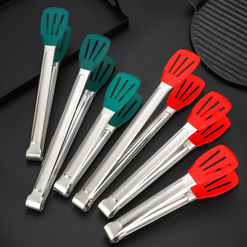 Stainless steel food clips silicone steak clips barbecue clips food clips three-wire clips bread clips barbecue clips