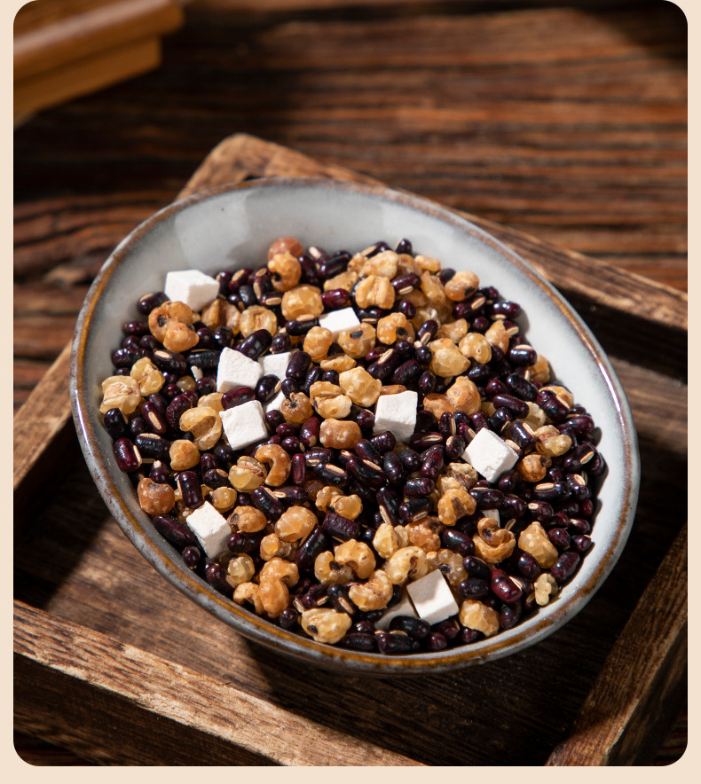 Three-Steam Three-Sun Red Bean Poria Coix Tea (330g) — Roasted Herbal Blend with Euryale quality and texture