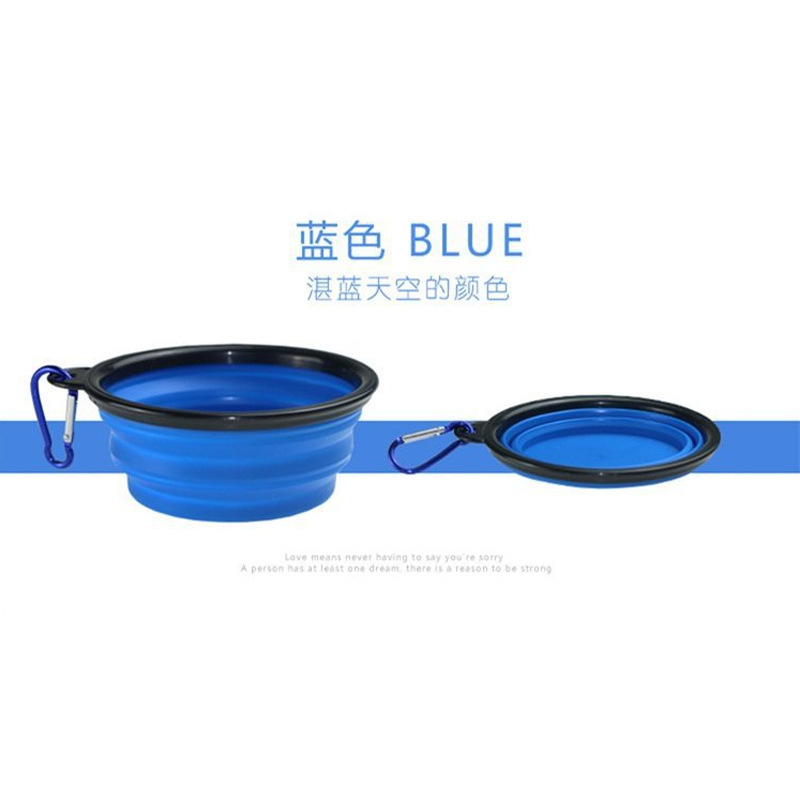 Perro de Mascota de silicona plegable tazón al aire libre tazón para beber portátil perro tazón al aire libre beber suministros de viaje perro tazón de comida