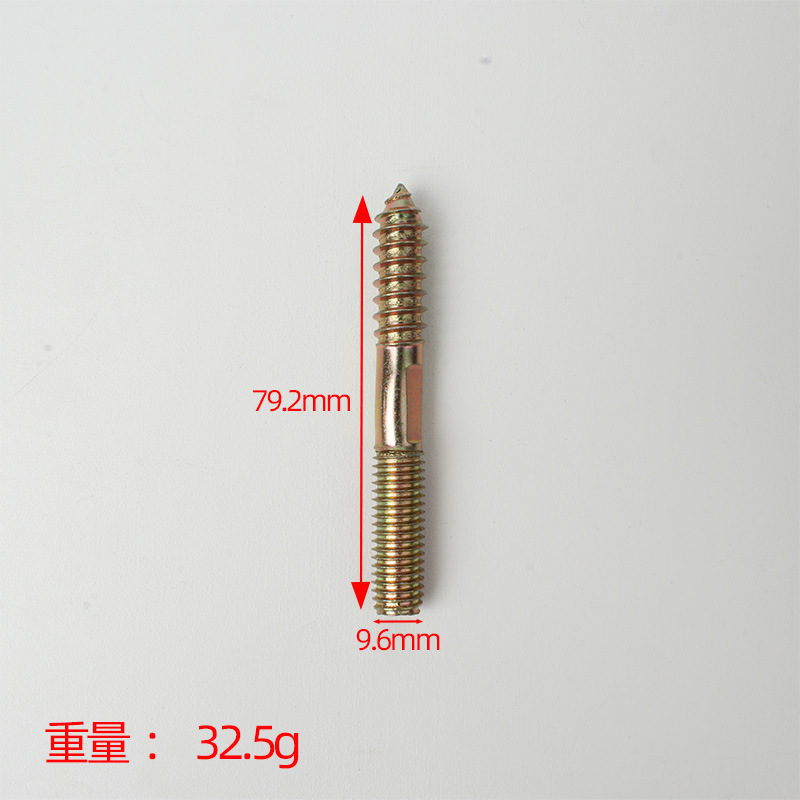 Tornillos autorroscantes de cola puntiaguda de dientes de doble cabeza galvanizados en color Tornillos de conexión de dos dientes Tornillos autorroscantes de dientes de madera para muebles