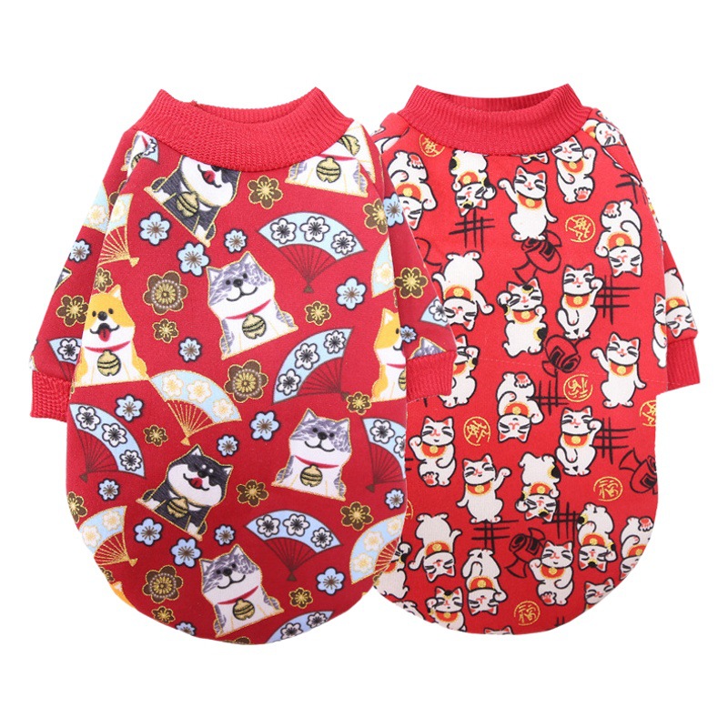 Liquidación vestido de mascota falda pareja perro gato ropa Otoño e Invierno suéter terciopelo fino pequeño mediano perro suministros