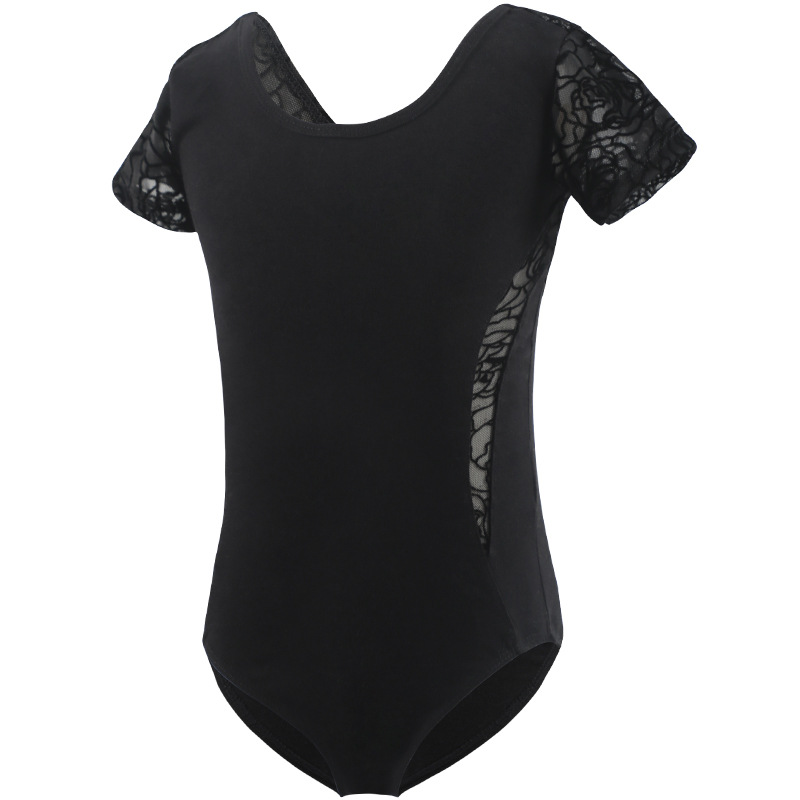 Ropa de baile para niños ropa de práctica femenina ropa de gimnasia de ballet ropa de rendimiento para niñas de baile chino negro para niños