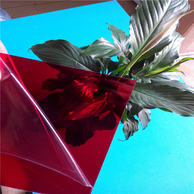 源头厂家现货供应亚克力酒红色半透镜 亚克力材质 半透镜真空电镀