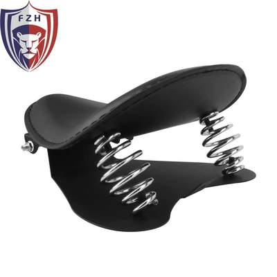 Single Bag Cushion, Motosiklet ləvazimatları və aksesuarları - black-black-line-cushion-long-round-silver-spring-small-bracket-bottom-plate