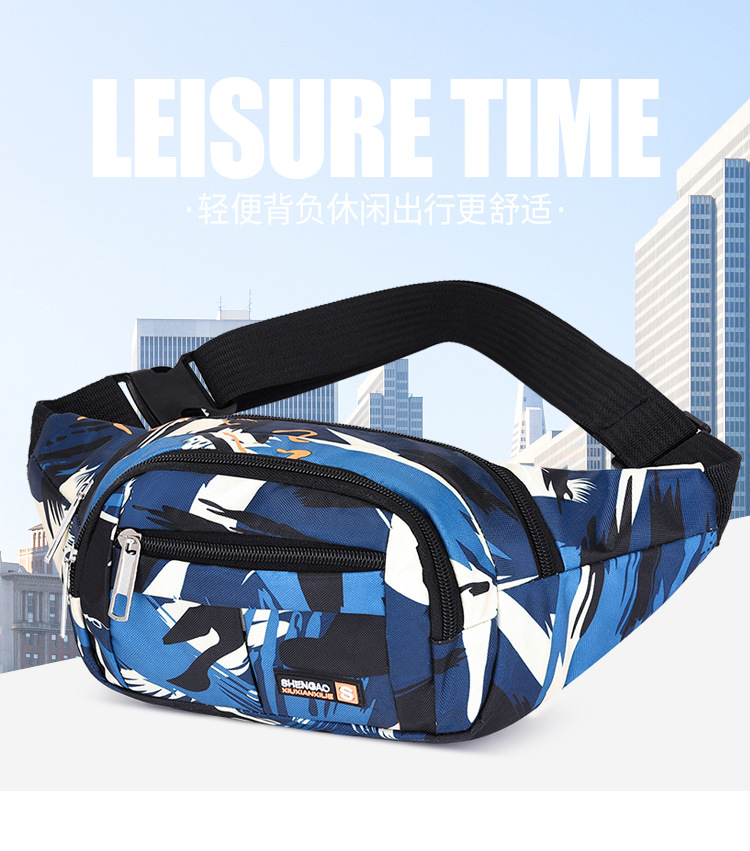New men's and women's sports running crossbody waist bags, couple chest bags, men's cash register large-capacity mobile phone coin purses wholesale Item Picture