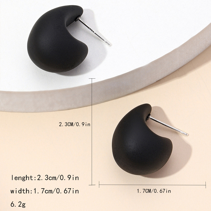 10g Weight Ear Studs Classification 1 Pair Sweet Simple Style Water Droplets Plastic Resin Ear Studs
