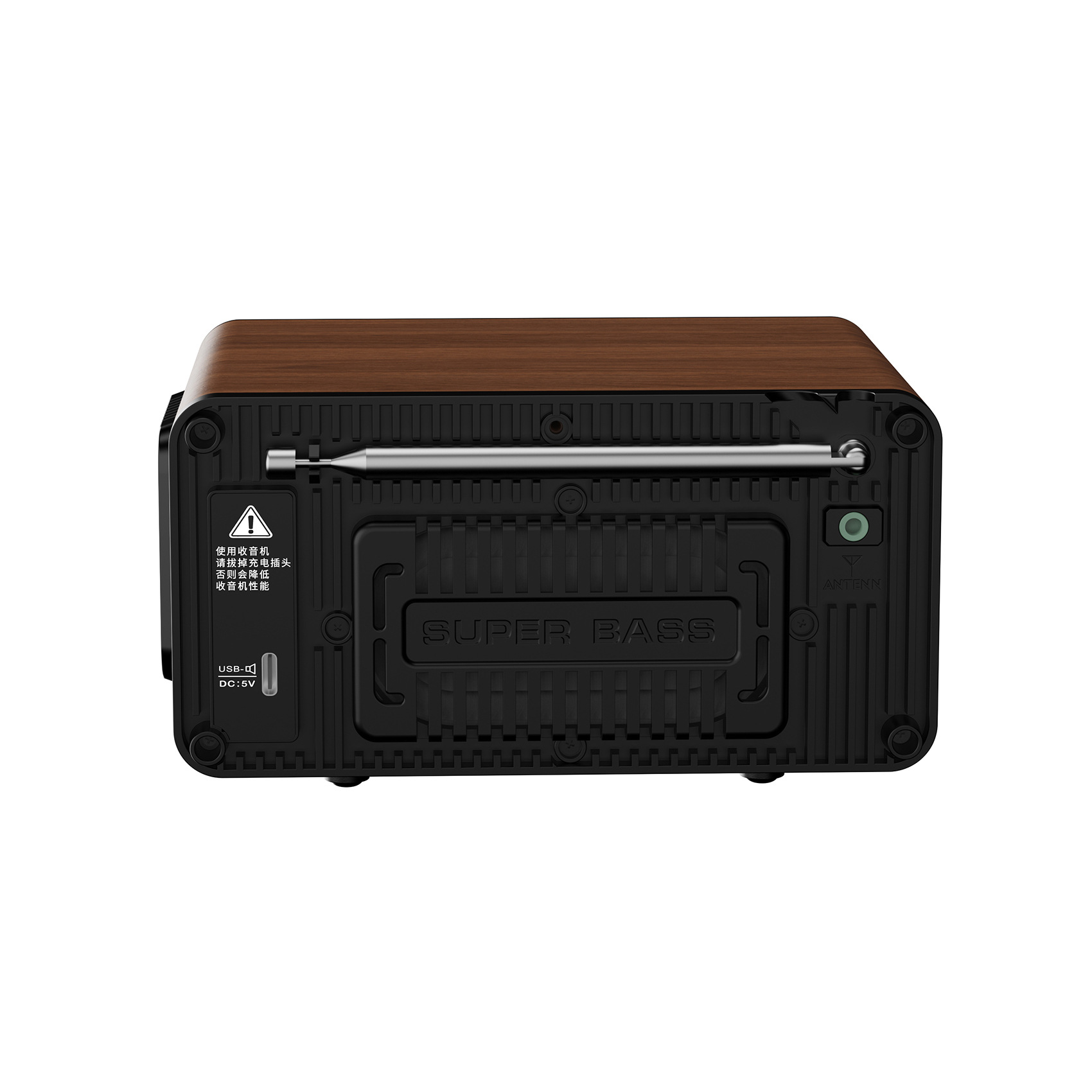 Nueva radio de grano de madera Audio Bluetooth inteligente Radio de banda completa Tarjeta de madera Audio inalámbrico para teléfono móvil