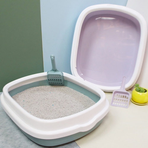Amazon Cat Litter Box Semi-enclosed Cat Litter Box Cat Toilet Extra Large Anti-Splash Cat Supplies Comes with a Cat Litter Scoop