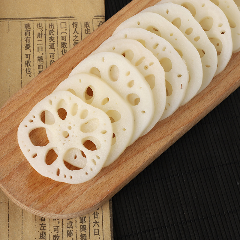Shenhe Food Yangzhou Baoying Fresh Clear Water Lotus Root Slices Cold Mix Malatang String Catering Ingredients Commercial Crisp Lotus Root