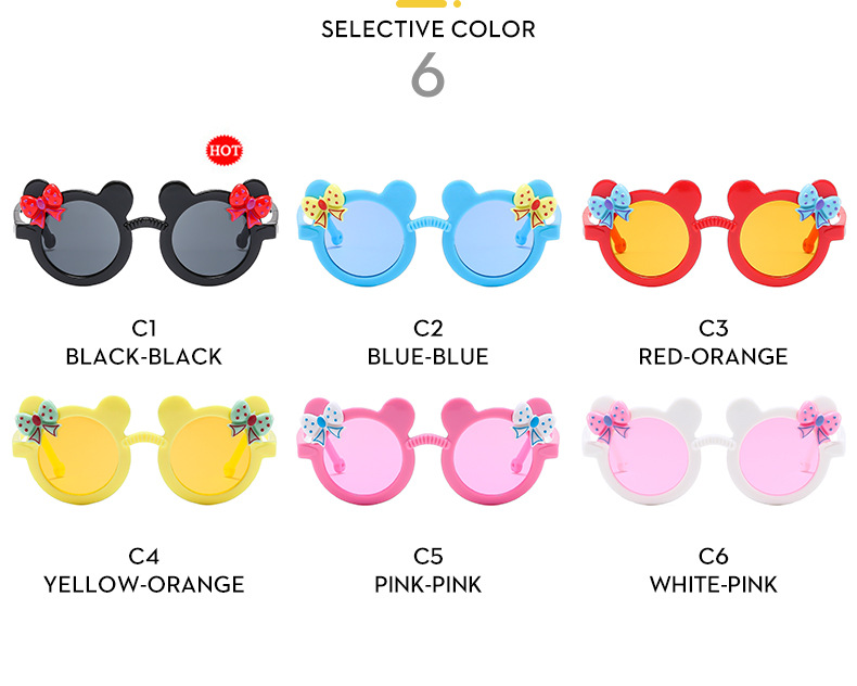 Cute Bow Knot Ac Round Frame Full Frame Glasses display picture 3