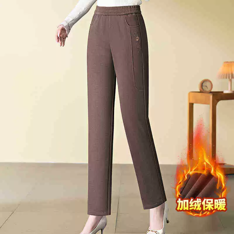 Осенние и зимние мамы среднего возраста брюки для детей плюшевые и толстые