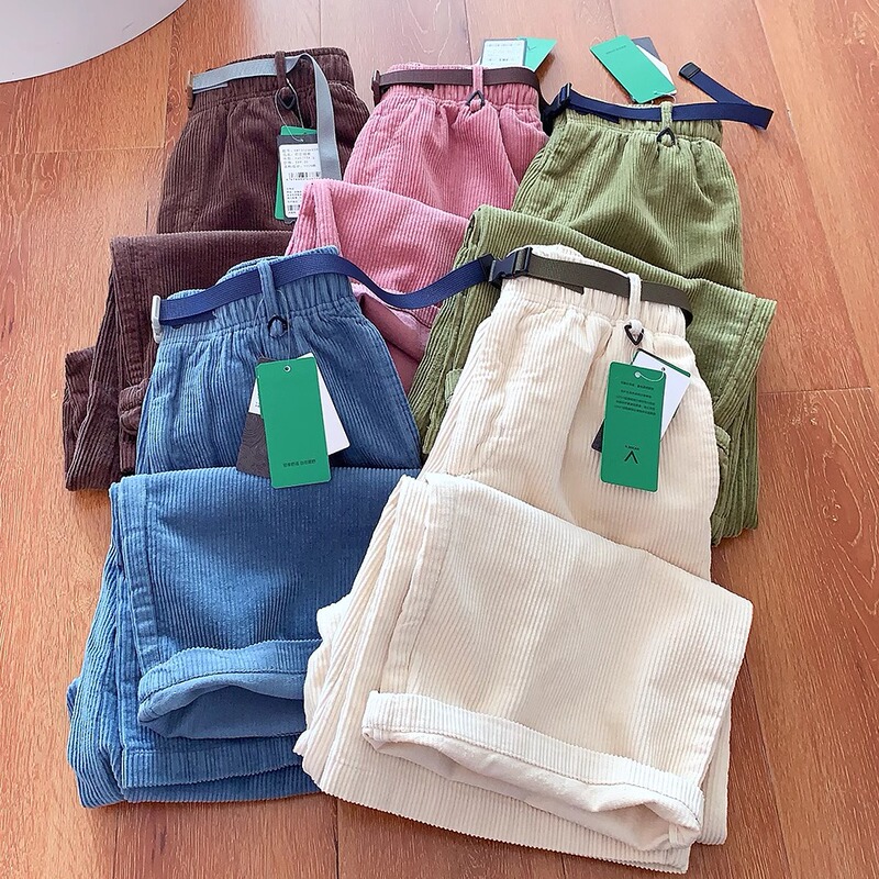 Vintage Corduroy~2025 Autumn/Winter Thickened Corduroy Casual Pants Couple Dopamine Versatile Straight-Leg Pants Vintage Corduroy~2025 Autumn/Winter Thickened Corduroy Casual Pants Couple Dopamine Versatile Straight-Leg Pants