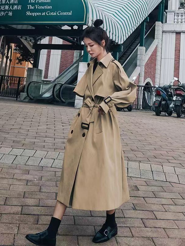 感风衣外套女中长款2025春秋新款韩系宽松小个子气质流行大衣|undefined