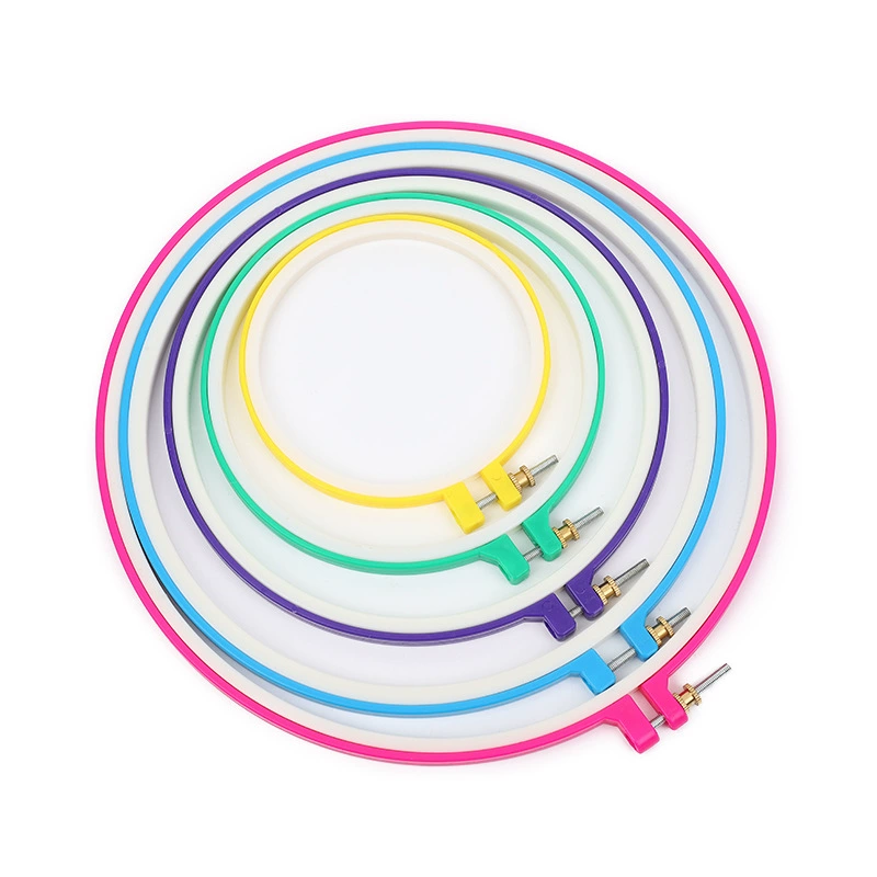 Фабричная популярная вышивка крестиком стрейч в наличии красочный Регулируемый слот инструмент для вышивки кольцом вышивка крестиком Материал АБС