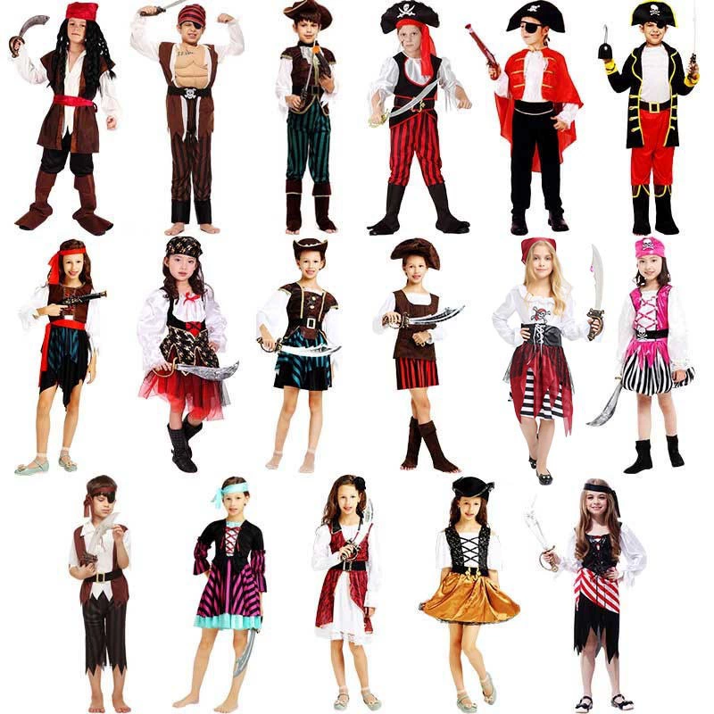 Children's Pirates of the Caribbean, set, halloween, cosplay