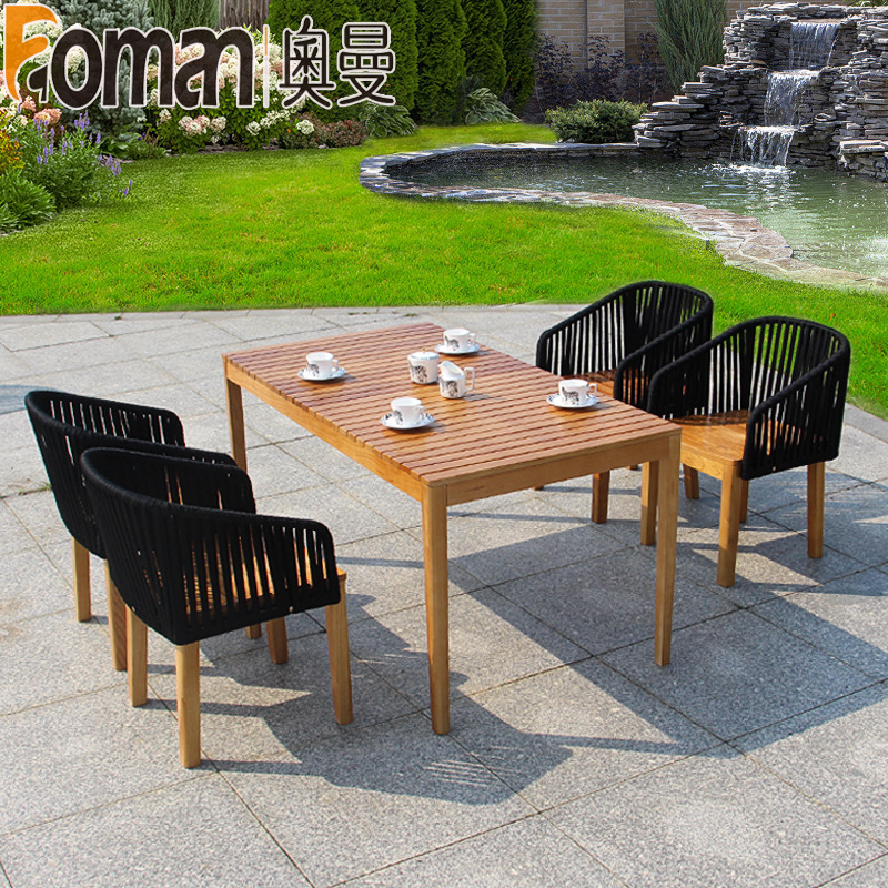 Solid Wood Casual Round Bar Table Balcony Window Bar Table and Chair Combination Coffee Shop Small High Table Home High Table