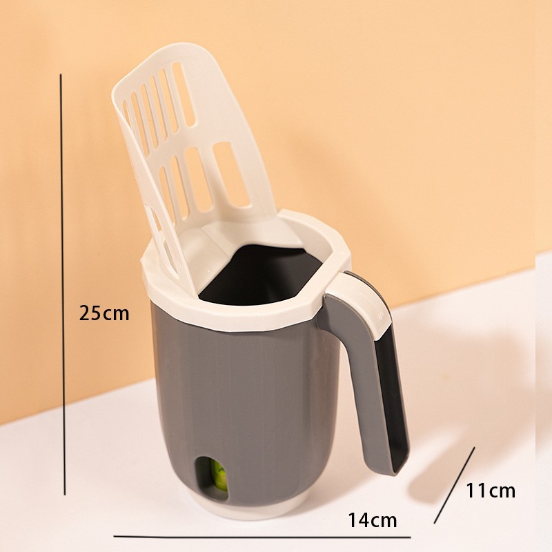 Una sola pala de arena de gato conjunto portátil mascota al por mayor pala de arena de gato entrega un rollo de bolsa de basura degradable personalizada