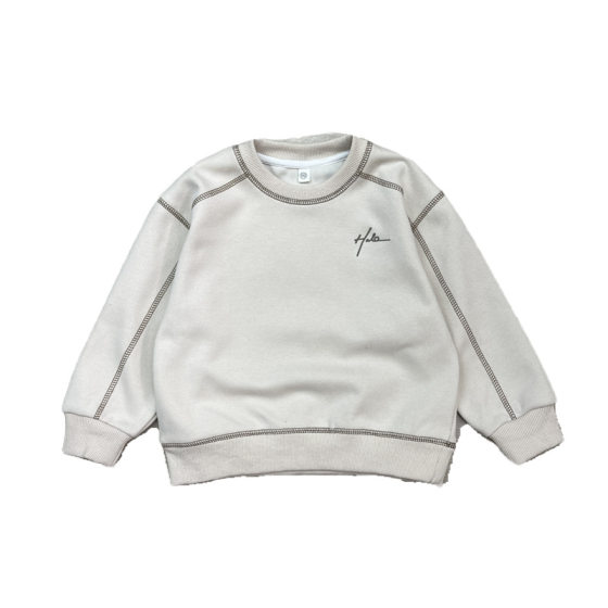 Children's Cotton Sweatshirt Autumn New Boys' Long-sleeved T-shirt Girls' Round Neck T-shirt Baby Loose Top Spring and Autumn