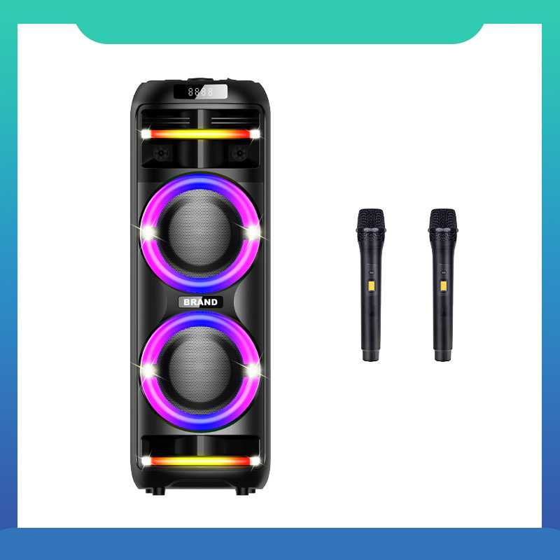 Dj Party Speaker Cross-Border New Colorful Light Bluetooth Speaker Portable Outdoor Bluetooth Speaker
