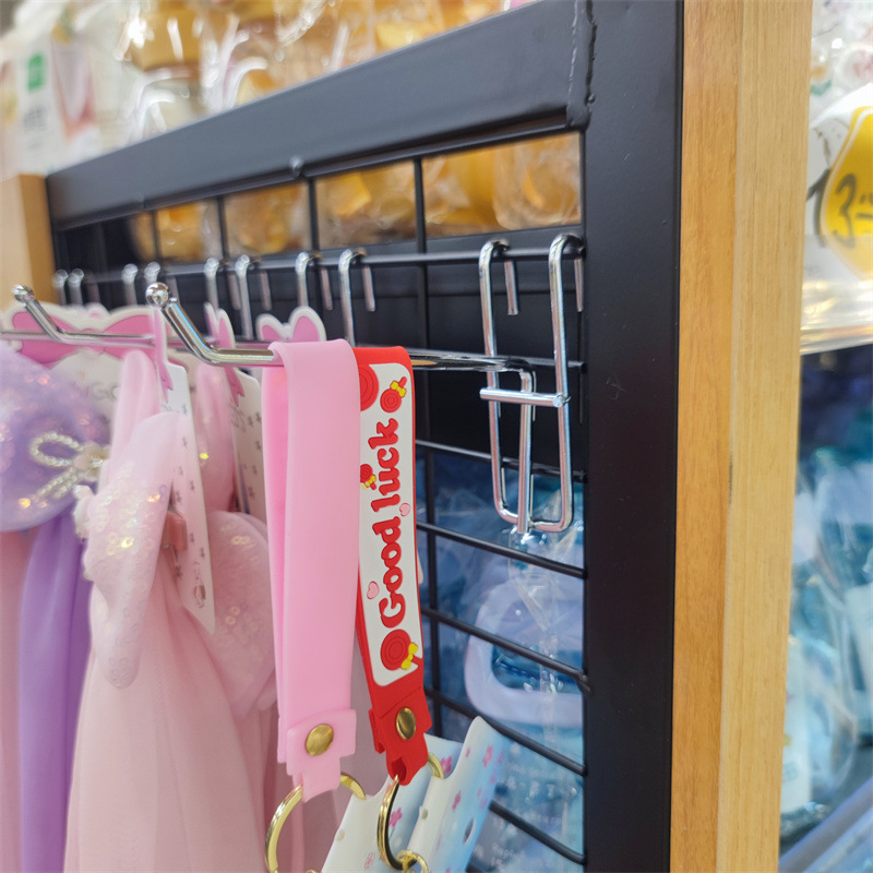 电镀单支铁线超市挂钩 货架挂货展示网钩 末端带珠单支网钩