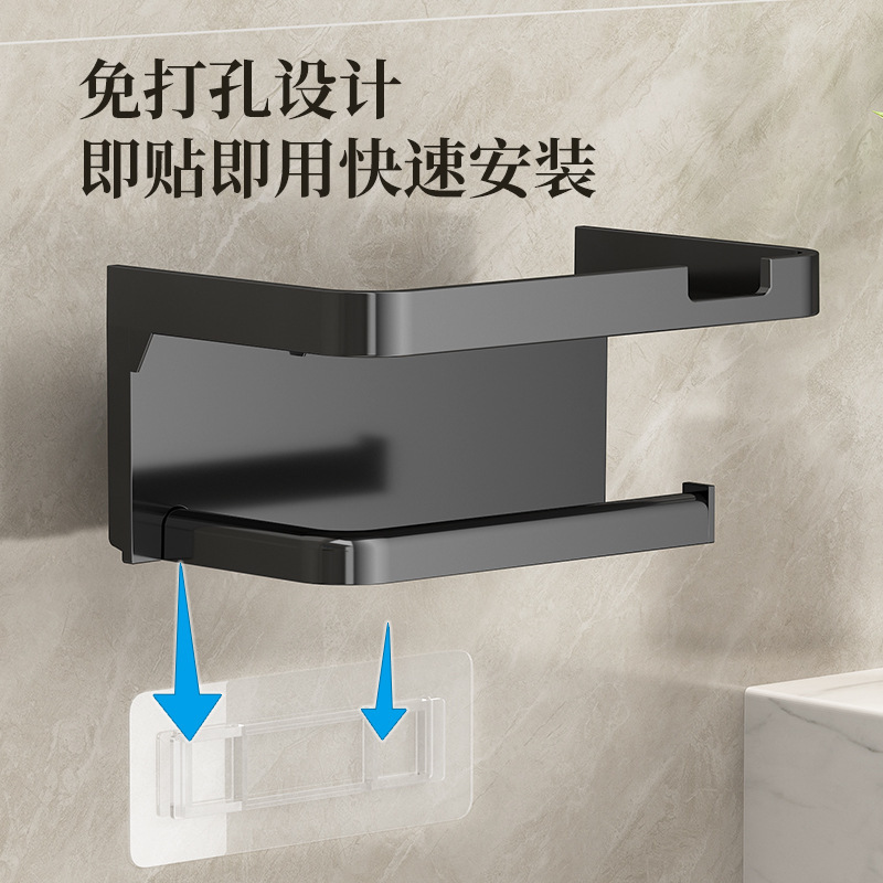 Caja de toallas de papel estante de almacenamiento tipo pared extractor de papel estante de papel de baño estante de papel de rollo estante de almacenamiento de baño simple almacenamiento de baño