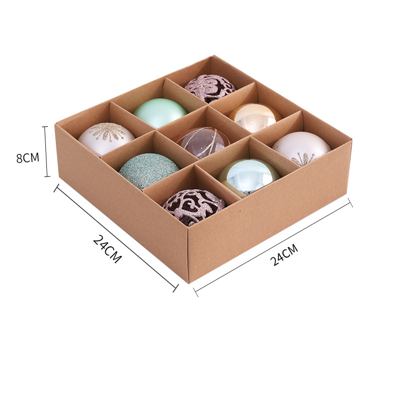 Paquete de regalo de galvanoplastia pintado transfronterizo caja de bolsas de luz de Navidad caja de decoración de colgante de Navidad