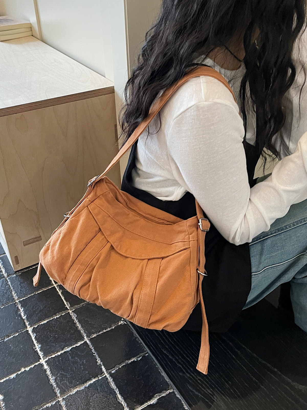 Bolso retro de gran capacidad para mujeres 2026 nuevo estilo lienzo de moda simple mochila de hombro para viajar bolsa de ocio image 4