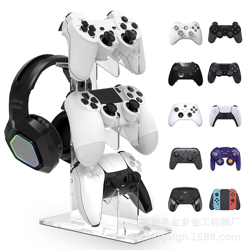Acrílico transfronterizo de tres capas controlador de juego auriculares display rack PS4 inalámbrico controlador display rack image 8