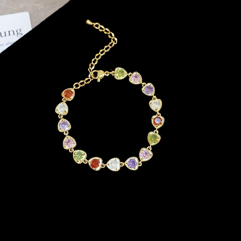 Diseño de nicho Pulsera de temperamento de alta calidad Pulsera Joyas de pulsera de circonita súper parpadeante Pulsera de estilo ins Mujer