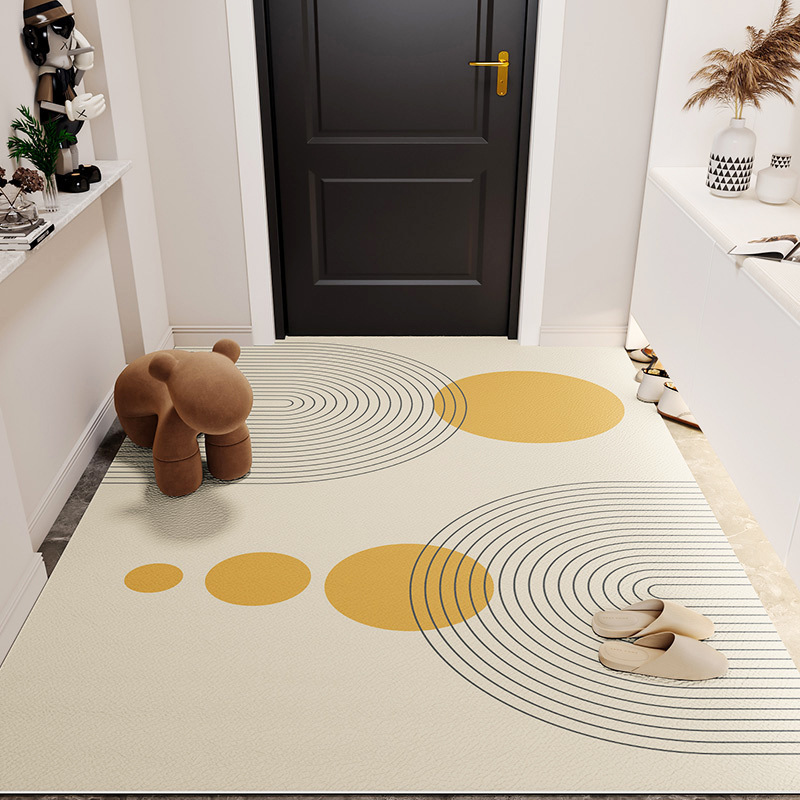 Simple Entryway Floor Mat, Easy-To-Clean Pvc Foyer Mat, Dirt-Resistant Household Doormat, No-Wash, Customizable
