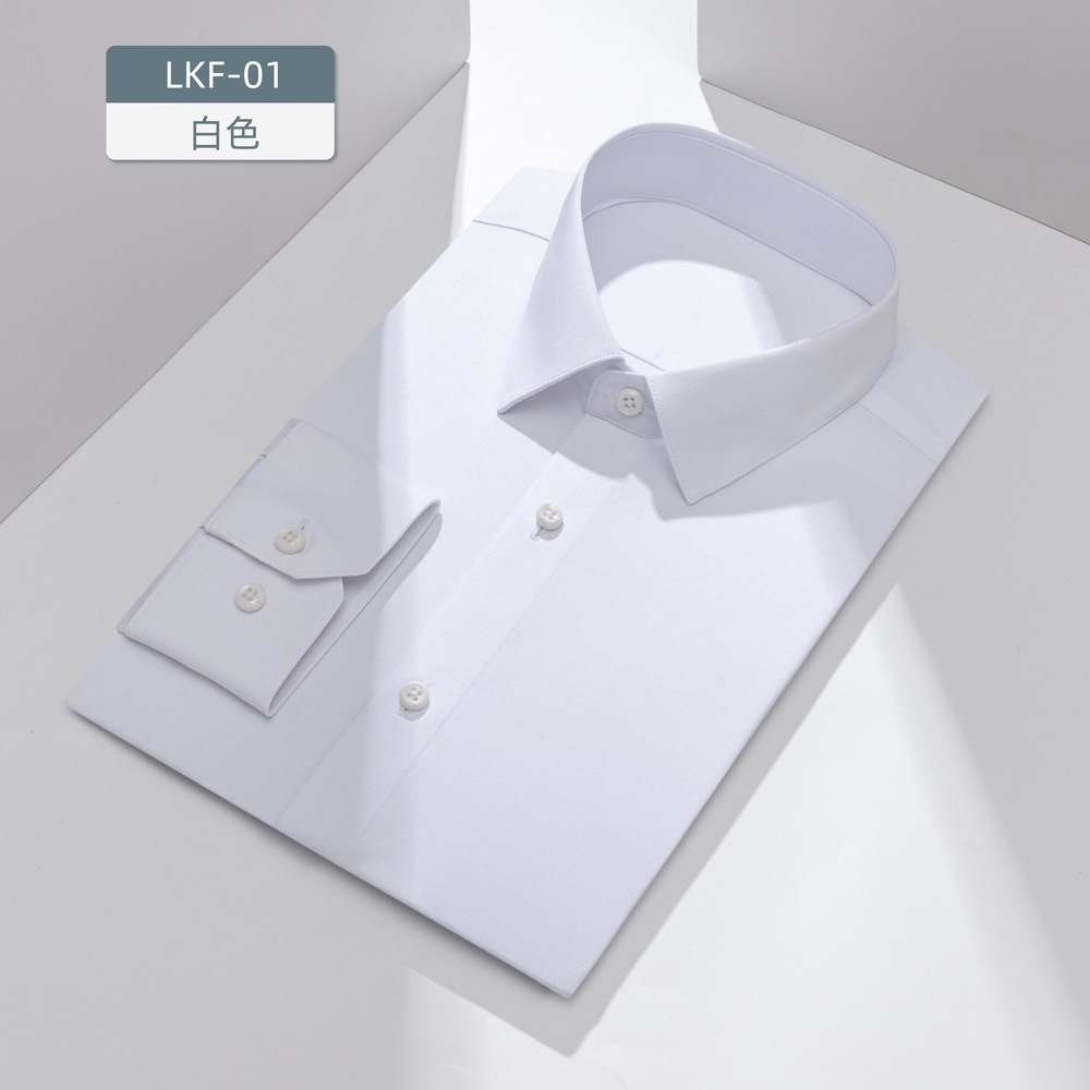 Camisas personalizadas privadas de seda de jade de alta calidad de algodón de punto de cuatro lados para hombres de manga larga 100 camisas de alta elasticidad