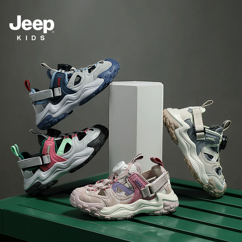 Jeep, детские сандалии, летняя сумка для обуви, пляжная обувь, нескользящие спортивные туфли для мальчиков, роликовая обувь