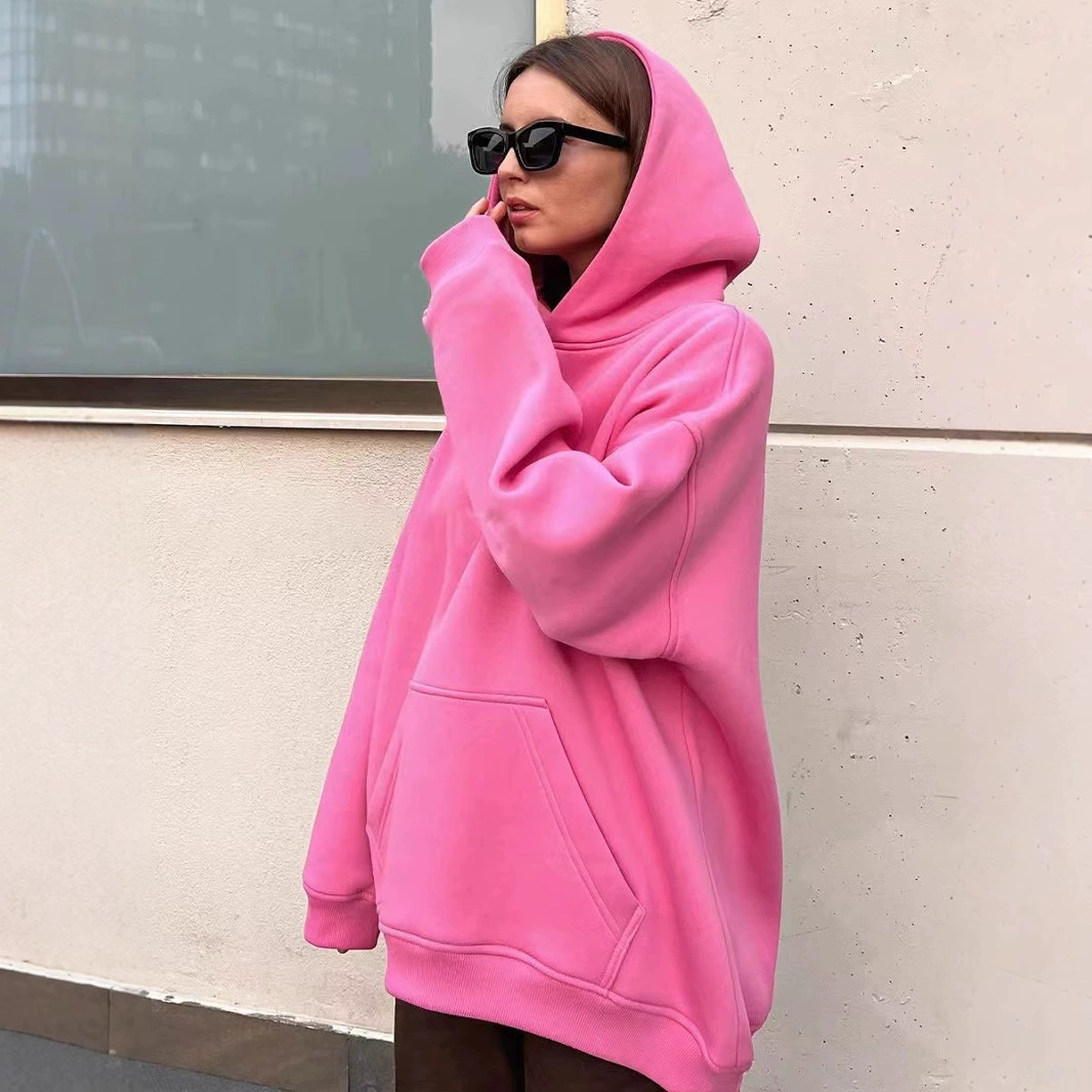 Новые свободные модные осенние и зимние свободные рукава с капюшоном свитера для мужчин и женщин с длинными рукавами