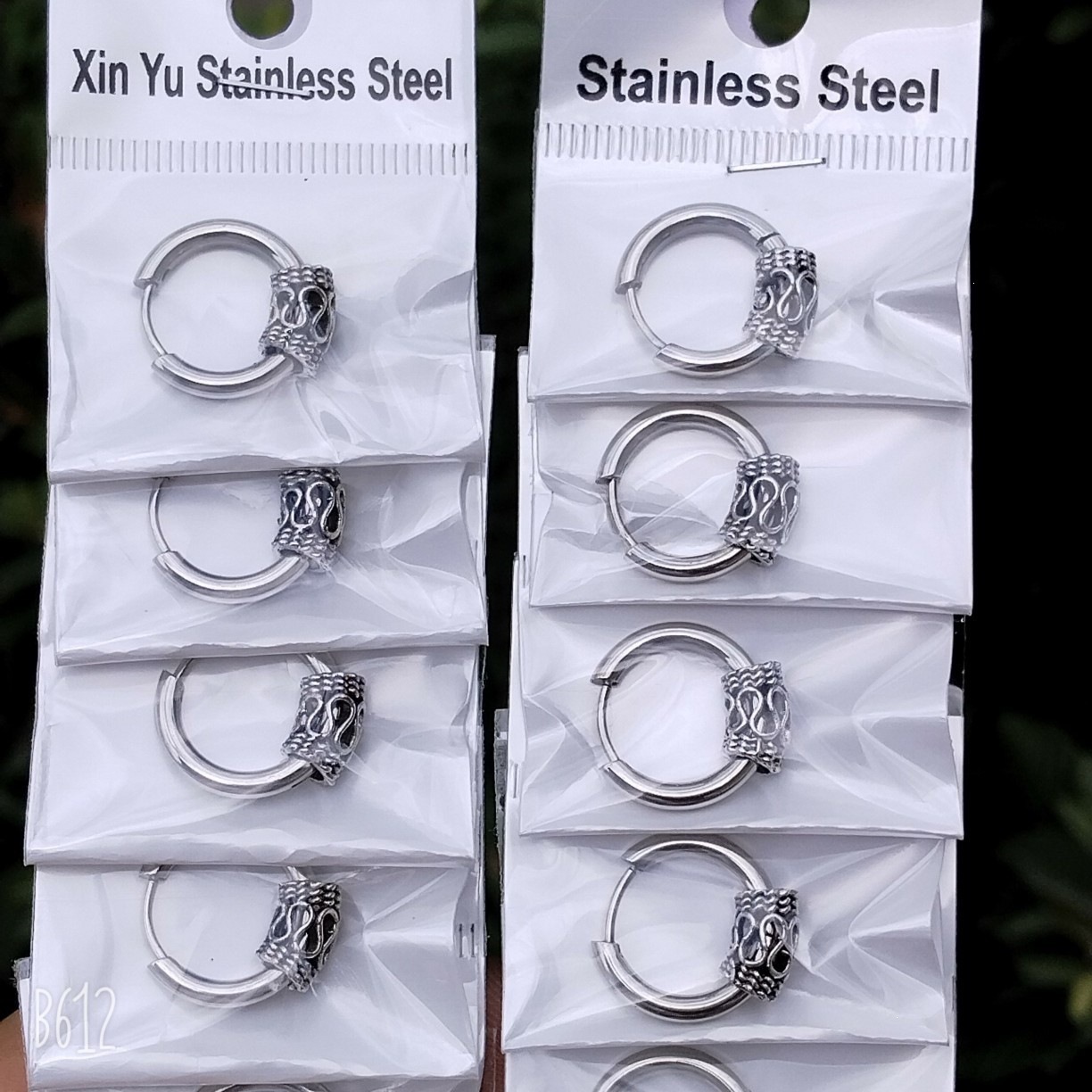 2.5 pendientes de acero de titanio gruesas y el mismo modelo crian orejas joyas de moda con pendientes de acero inoxidable con hilo redondo personalizado image 32