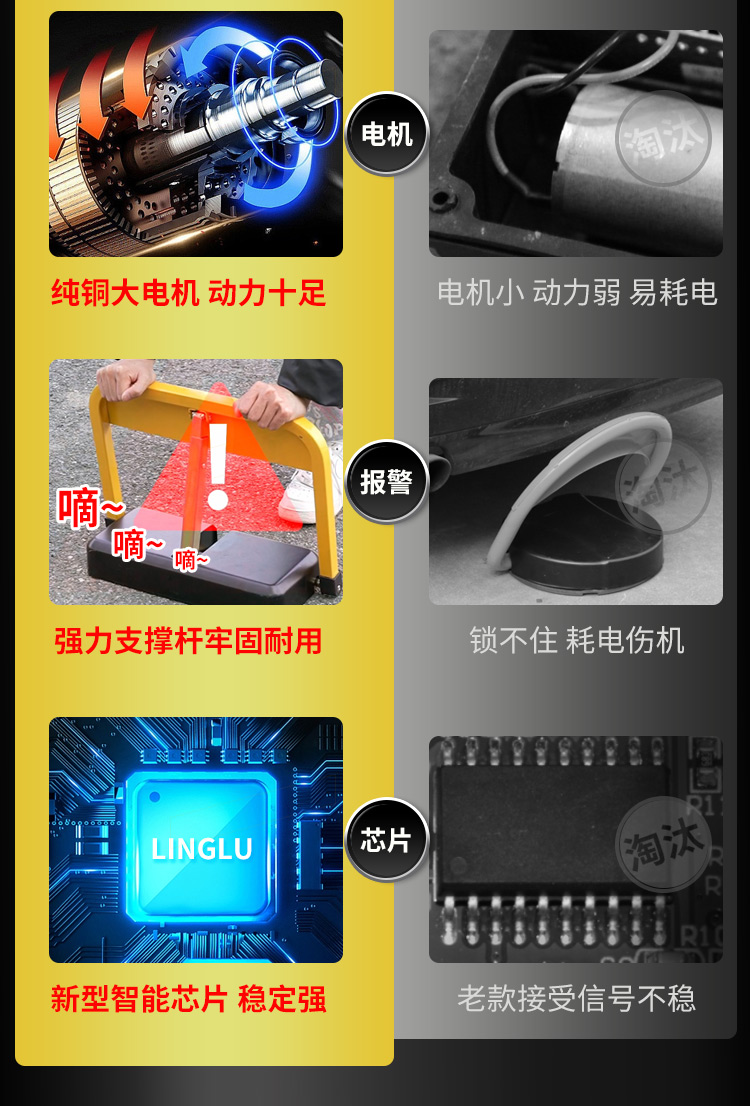 Intelligent remote control parking lock ground lock anti-occupation artifact parking car occupancy garage position pile automatic lifting