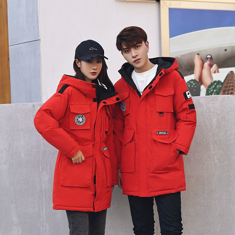 Хлопковая одежда для пары, женское Свободное пальто в Корейском стиле для учащихся средней школы, зимняя утепленная мужская и женская модная хлопковая одежда