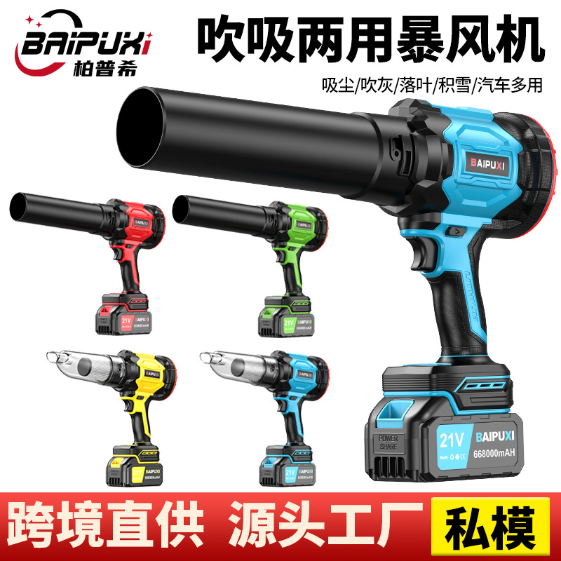 Bopushi Dual-Purpose Wireless Vacuum Cleaner Lithium Battery Blower Storm Blower Snow Blower Electric Leaf Blower