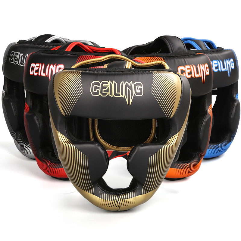 Casco de boxeo Ceiling Entrenamiento de boxeo Sanda Lucha libre Equipo de protección de boxeo para adultos Protector de cabeza de protección