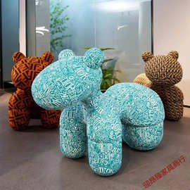 小马椅可爱椅子客厅动物凳子个性儿童坐凳卡通造型一体网红小马凳