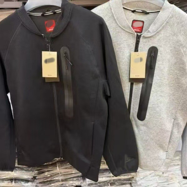 Heavy Weight Knitted Baseball Jacket Casual Loose 320g Windproof Jacket Sports Training Running Top Fb8009