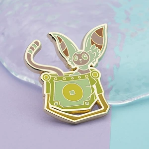 Avatar: the Last Airbender Animation Merchandise Badge Cute Cartoon Flying Lemur Brooch Lapel Accessory Gold Decoration Personalized