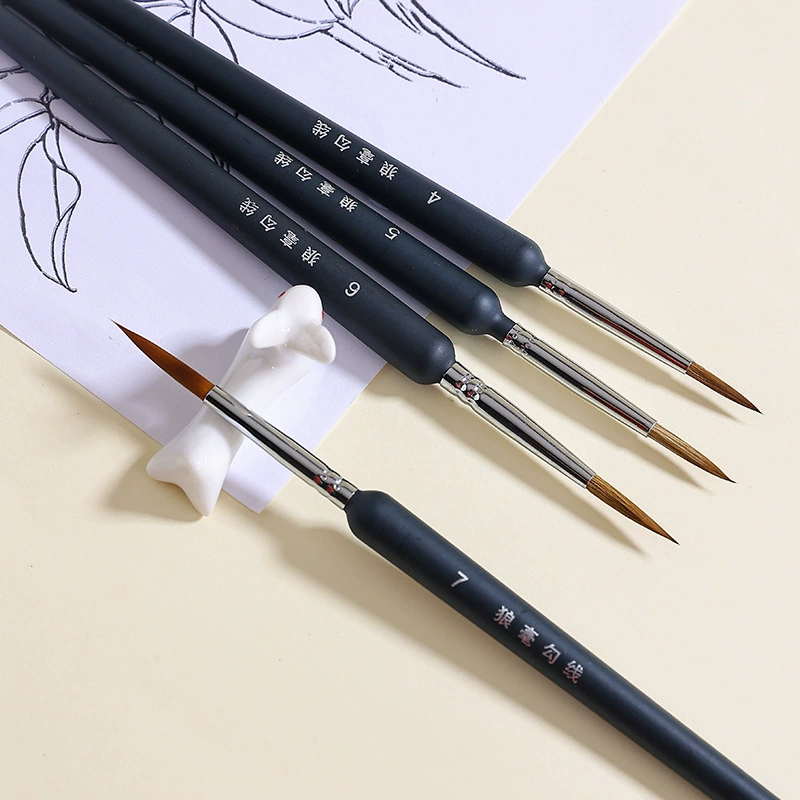 Liner Nail Art Brush Set, fine-tip blue handles, acrylic/gouache manicure, sizes 000–7 & multi-piece kits