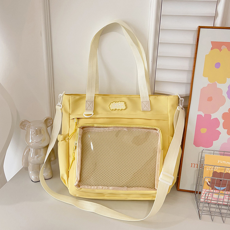 Ins College Style Soft Girl Literature and Art Scholarship Bag de gran capacidad, bolsas de dolor, bolsas de hombro japonesas, bolsas de empalme de color, bolsas de mochila