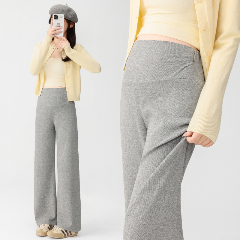 Maternity Pants for Spring and Autumn 2025 New Style, Large Size Wide-Leg Pants That Don'T Tighten the Belly, Straight Long Pants for Autumn Maternity Pants for Spring and Autumn 2025 New Style, Large Size Wide-Leg Pants That Don'T Tighten the Belly, Straight Long Pants for Autumn