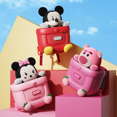 New Strawberry Bear Children's Plush Backpack Mickey Single Backpack Outdoor Spine Protection Burden Reduction Kindergarten School Bag Gift