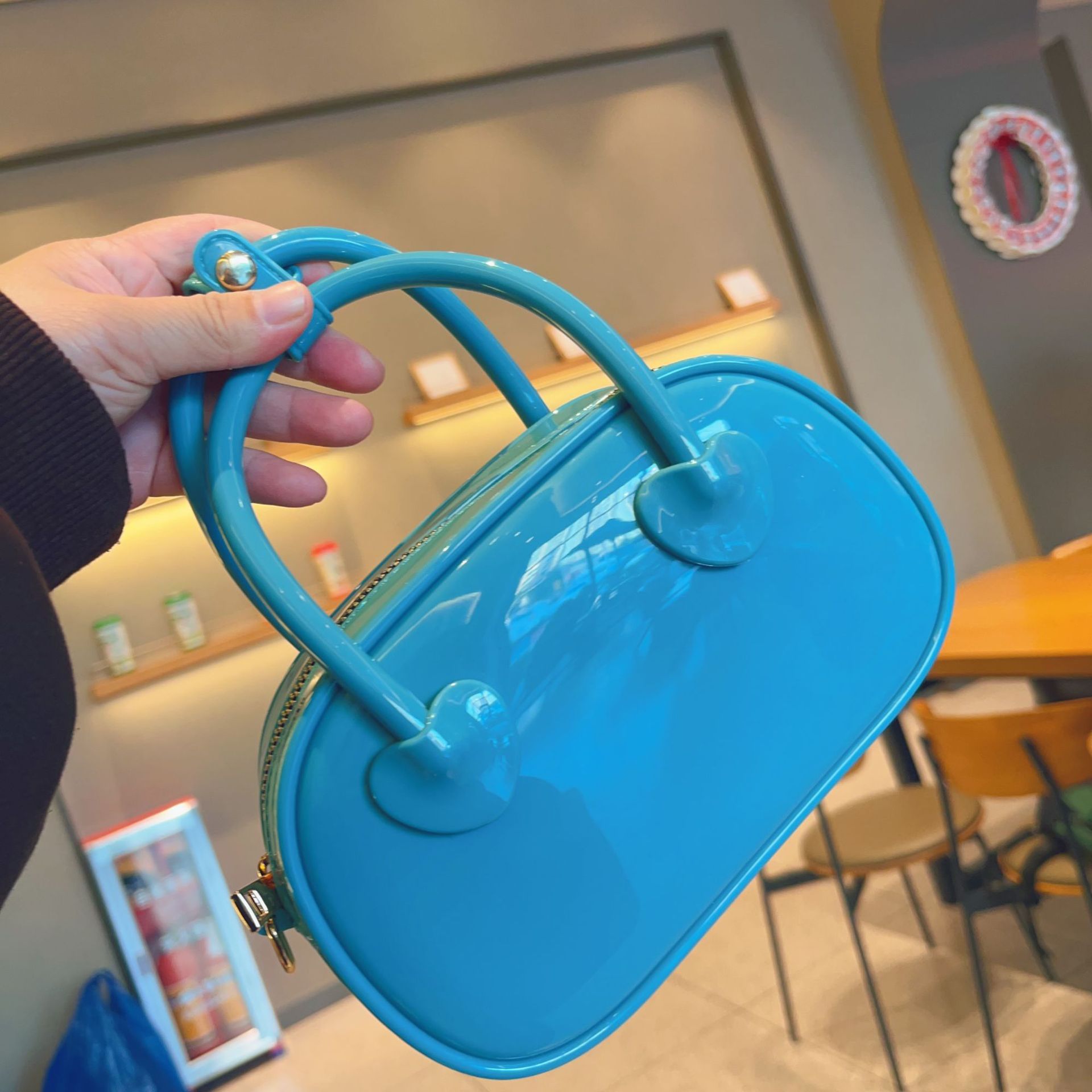 2025 New PVC jelly bag, summer candy color, single-shoulder crossbody mini bag, fashionable hand-held pillow women's bag undefined