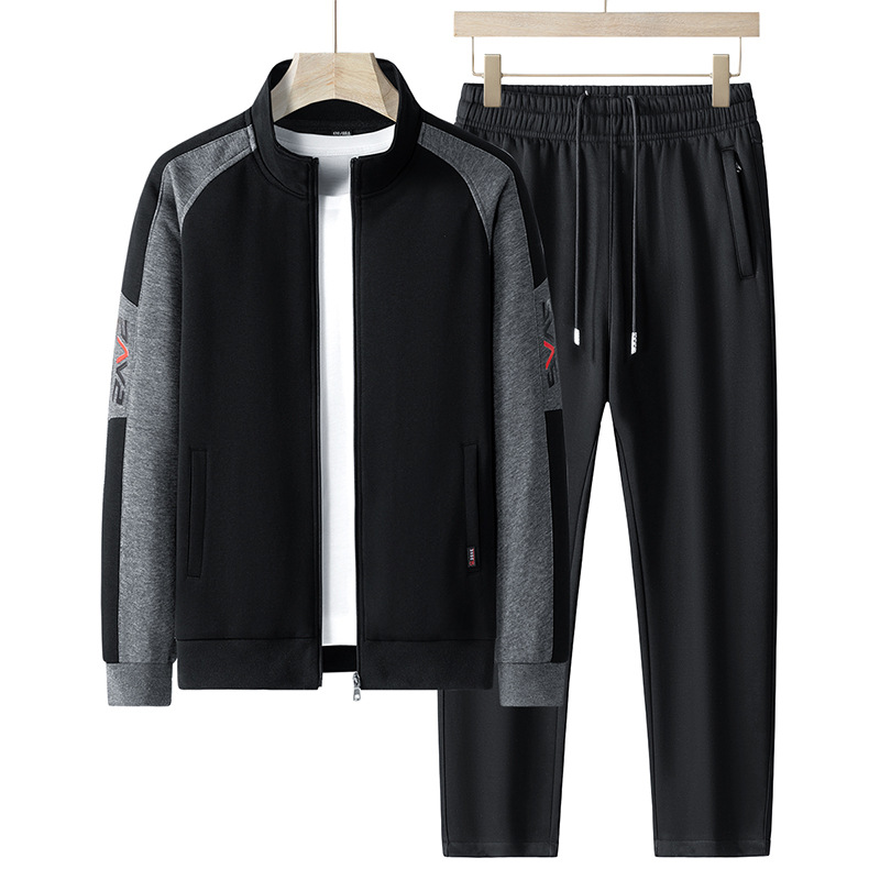 Vêtements pour hommes printemps et automne nouveaux costumes de loisirs pour hommes amples grande taille vêtements de sport deux pièces costume_voghion.com