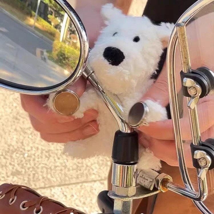 Cute West Highland Plush Pendant Bag Ornament Cartoon Dog Keychain